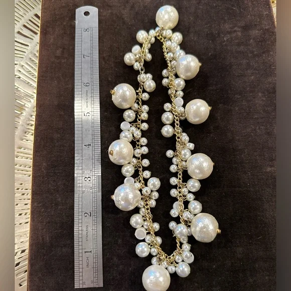 Vintage cotton pearl Necklace - Picture 3 of 4